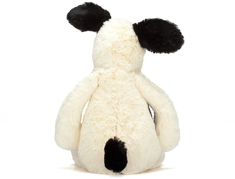 Jellycat Bashful Zwart & Room Kleurig Puppy Klein - 18cm 5 Jellycat Bashful Zwart & Room Kleurig Puppy Klein - 18cm - Afbeelding 3