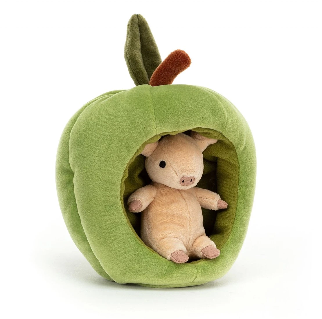 Jellycat Brambling Knuffel Varken Met Appelhuis - 18 Cm 5 Jellycat Brambling Knuffel Varken Met Appelhuis - 18 Cm - Afbeelding 3