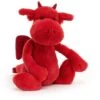 Jellycat Knuffel Bashful Rode Draak M - 31cm -Jellycat Verkoopwinkel jellycat knuffel bashful rode draak m 31cm