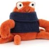 Jellycat Knuffel Cozy Crew Krab - 13cm