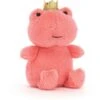 Jellycat Knuffel Crowning Croaker Roze - 5x8x12cm