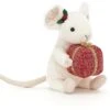 Jellycat Knuffel Merry Mouse Kerstmis Cadeau - 18cm