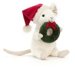 Jellycat Knuffel Merry Mouse Kerstmis Krans - 18cm