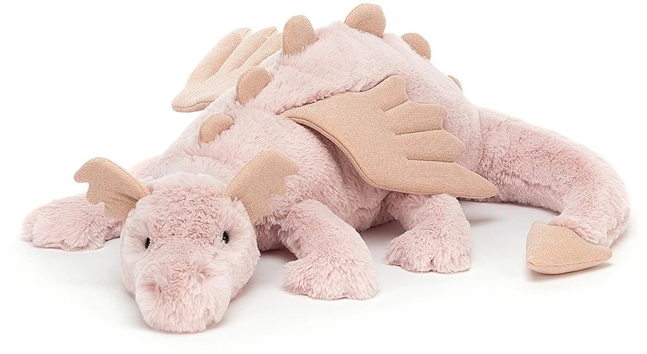 Jellycat Knuffel Rose Dragon Huge - 18x66x19cm 3 Jellycat Knuffel Rose Dragon Huge - 18x66x19cm