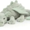 Jellycat Knuffel Sage Draak XL - 66cm -Jellycat Verkoopwinkel jellycat knuffel sage draak xl 66cm