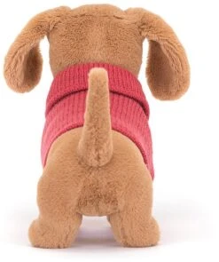 Jellycat Knuffel Sweater Worstenhond Roze - 16x7x14cm -Jellycat Verkoopwinkel jellycat knuffel sweater worstenhond roze 16x7x14cm 3