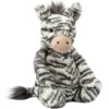 Jellycat Knuffelzebra Bashful - M - 30 Cm