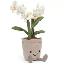 Jellycat Amuseable Knuffelorchidee Wit - 27 Cm