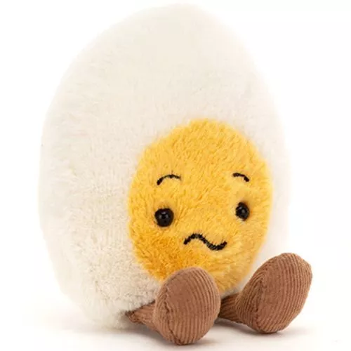 Jellycat Amuseables Knuffel Gekookt Ei - Verward - 14 Cm 3 Jellycat Amuseables Knuffel Gekookt Ei - Verward - 14 Cm