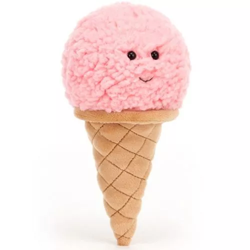 Jellycat Knuffelijsje Strawberry - 18 Cm 3 Jellycat Knuffelijsje Strawberry - 18 Cm