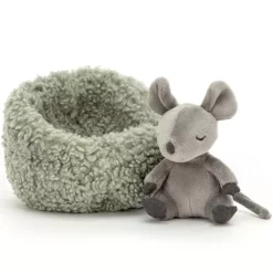 Jellycat Knuffelmuis Hibernating Mouse - 7 Cm